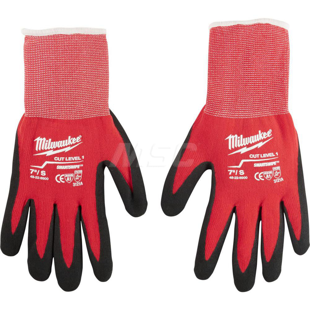 Milwaukee Tool 48-22-8900 Cut, Puncture & Abrasive-Resistant Gloves Size S, ANSI Cut A1, ANSI Puncture 0, Nitrile, Nylon
