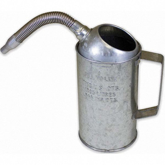 Funnel King 94486 Can & Hand-Held Oilers Oiler Type Measure Oiler  Pump Material Steel  Body Material Steel  Color Silver  Spout Type Flexible Spout  Spout Length 7-1/2 in