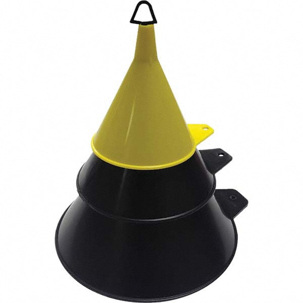 Funnel King 32835 Oil Funnels & Can Oiler Accessories Oil Funnel Type Funnel Set  Material Polyethylene  Finish Smooth Plastic  Spout Type Straight  Includes 1 Pint 1/2 Pint 2 Quart  Finish Smooth Plastic
