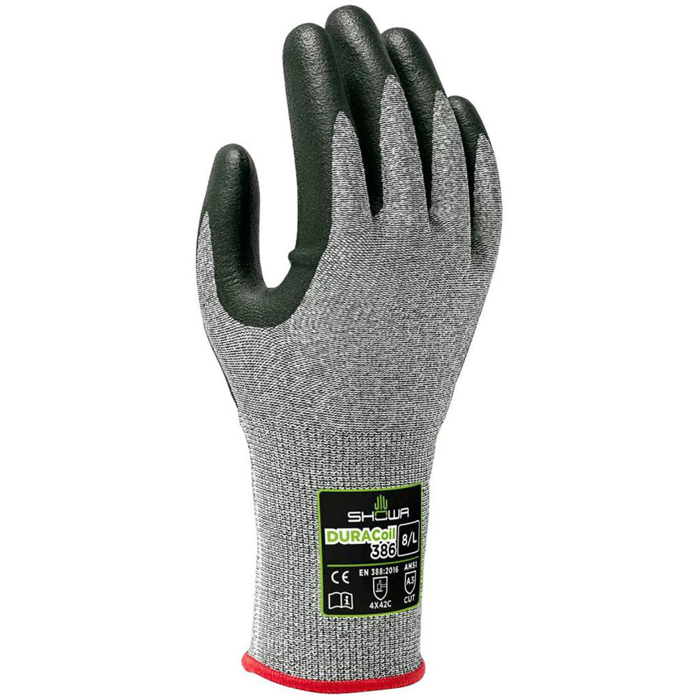 SHOWA 386XXL-10 Cut, Puncture & Abrasive-Resistant Gloves Size 2XL, ANSI Cut A3, ANSI Puncture 2, Nitrile, ATA & HPPE Blend