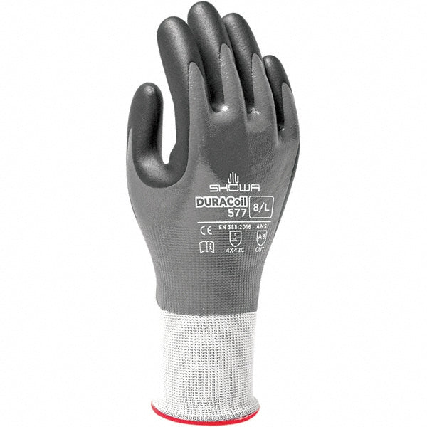 SHOWA 577L-08 Cut, Puncture & Abrasive-Resistant Gloves Size L, ANSI Cut A3, ANSI Puncture 2, Nitrile, ATA & HPPE Blend