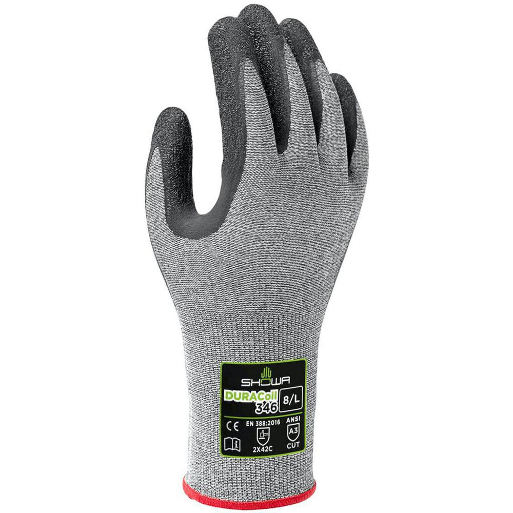 SHOWA 346L-08 Cut, Puncture & Abrasive-Resistant Gloves Size L, ANSI Cut A3, ANSI Puncture 2, Latex, ATA & HPPE Blend