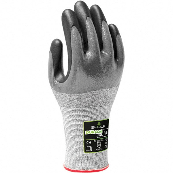 SHOWA 576M-07 Cut, Puncture & Abrasive-Resistant Gloves Size M, ANSI Cut A3, ANSI Puncture 2, Nitrile, ATA & HPPE Blend