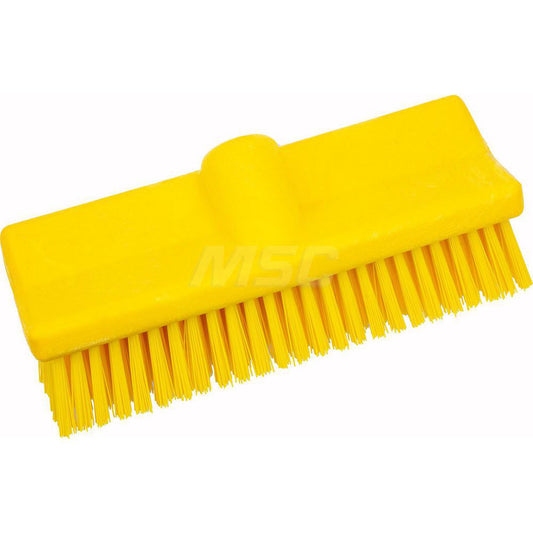 Carlisle 40423EC04 Sparta® Color Coded Bi-Level Scrub Brush, 10", Yellow
