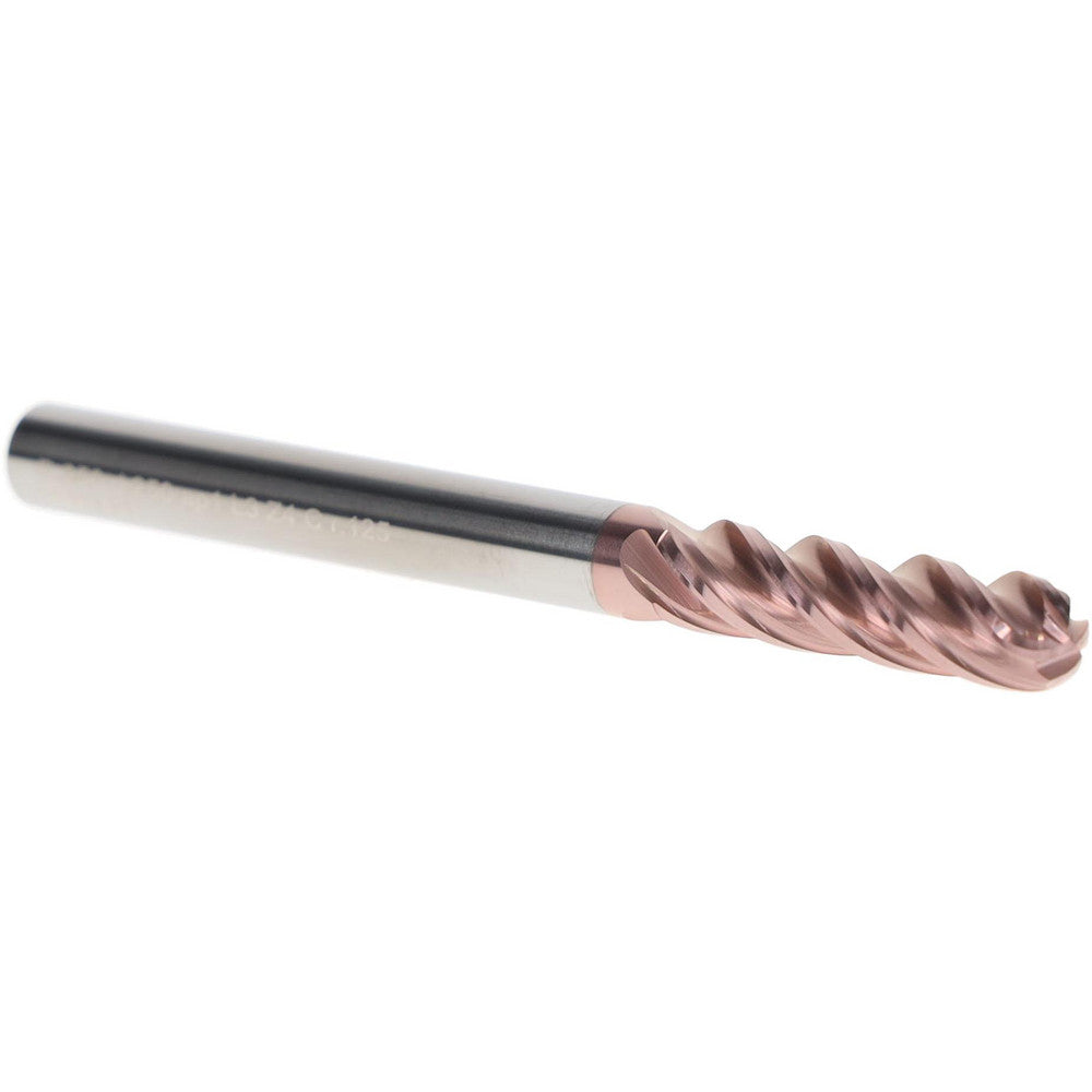 Iscar 3398260 Ball End Mill 1/4" Dia, 1" LOC, 4 Flute, Solid Carbide