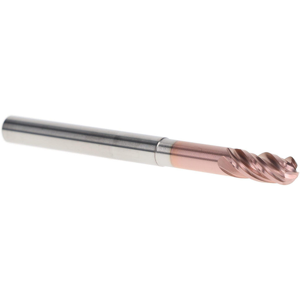 Iscar 3398254 Ball End Mill 1/4" Dia, 1/2" LOC, 4 Flute, Solid Carbide