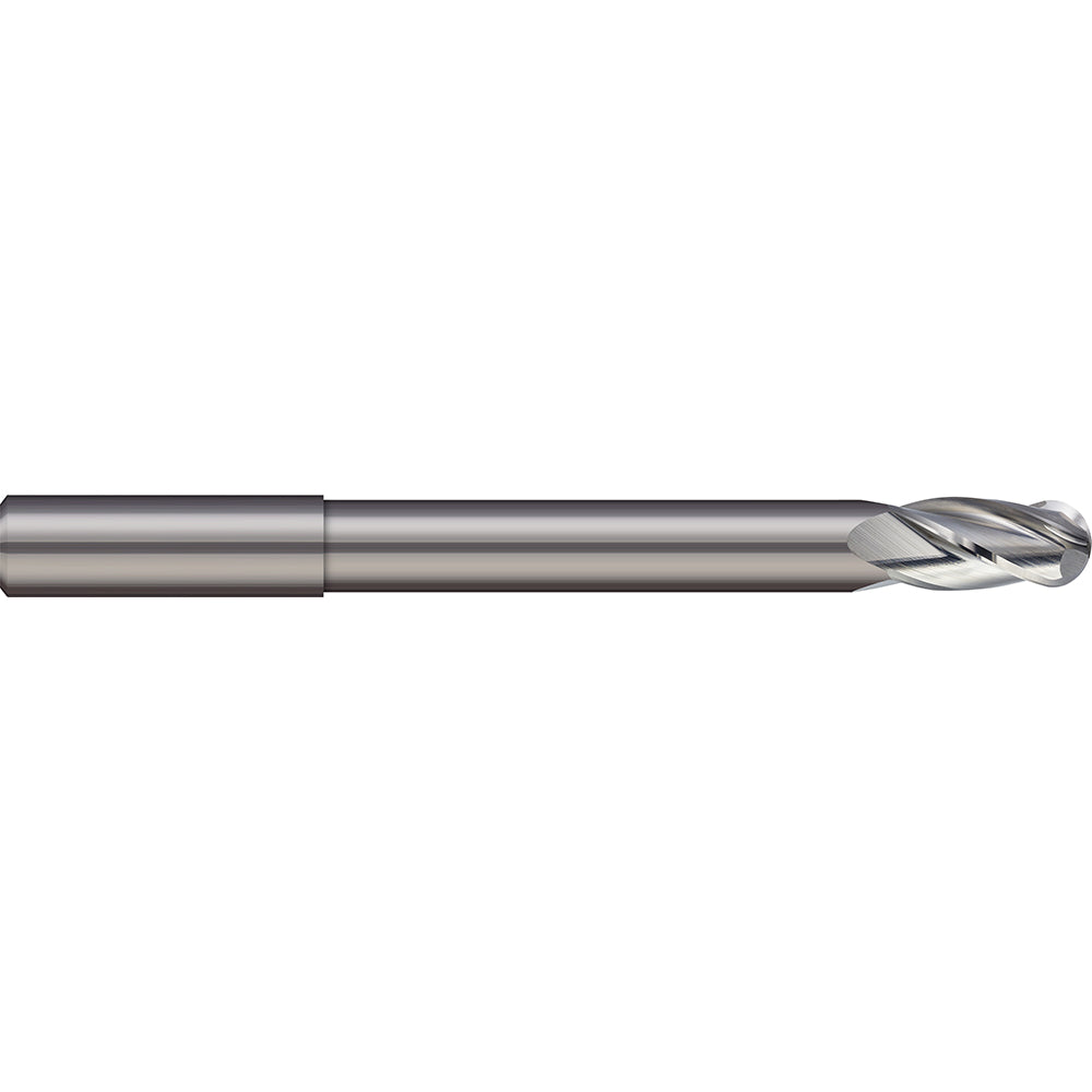 Micro 100 BLR-500-2 Ball End Mill 1/2" Dia, 1" LOC, 2 Flute, Solid Carbide