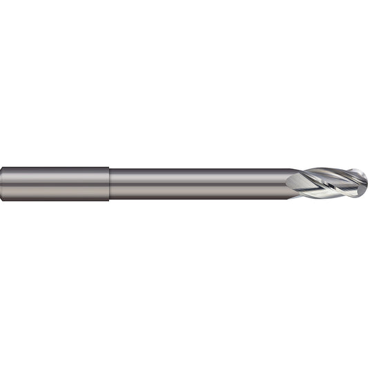 Micro 100 BLR-500-2 Ball End Mill 1/2" Dia, 1" LOC, 2 Flute, Solid Carbide