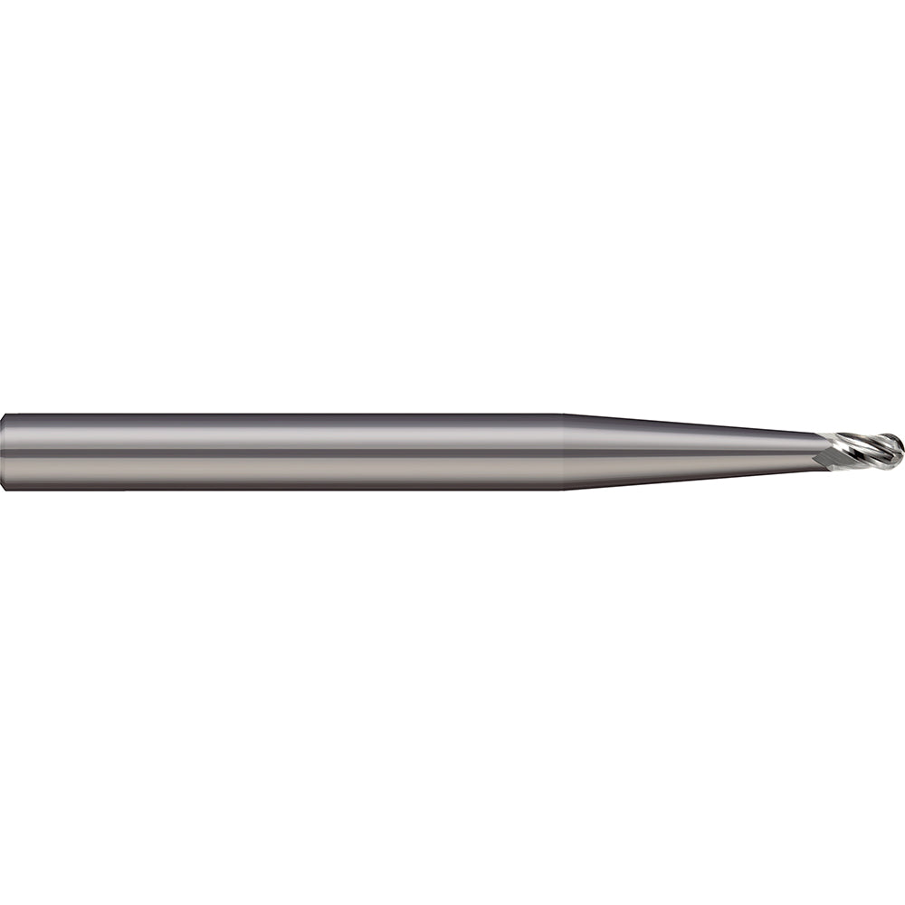 Micro 100 BMS-031-2 Ball End Mill 1/32" Dia, 3/64" LOC, 2 Flute, Solid Carbide