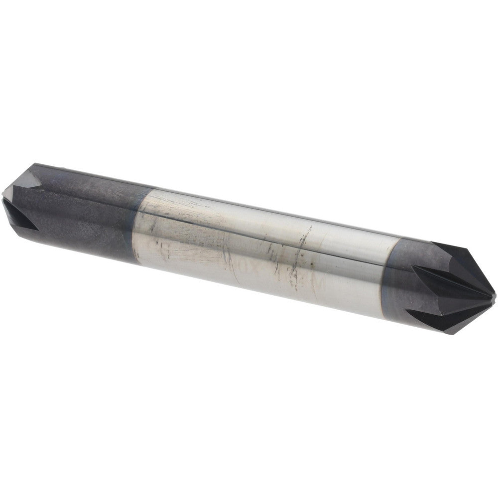 Micro 100 CS-375-090X Chamfer Mill 3/8" Dia, 6 Flutes, Solid Carbide