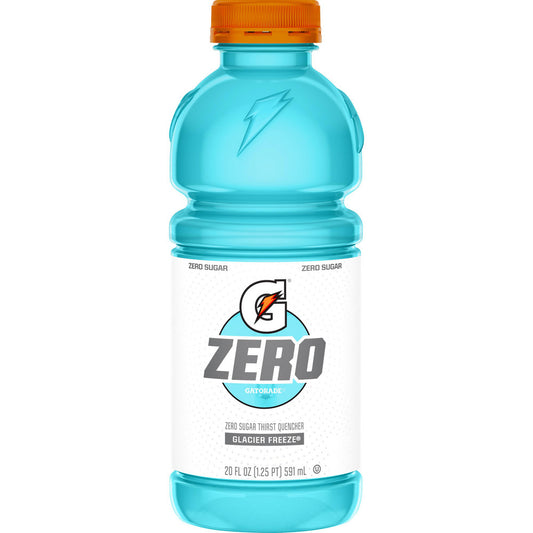 Gatorade 04354 Activity & Sport Drinks Drink Type Activity Drink  Form Liquid  Container Yields (oz.) 20.00  Flavor Glacier Freeze  Drink Content Features Hydration Electrolytes Single Serve Suger-Free  Container Type Bottle