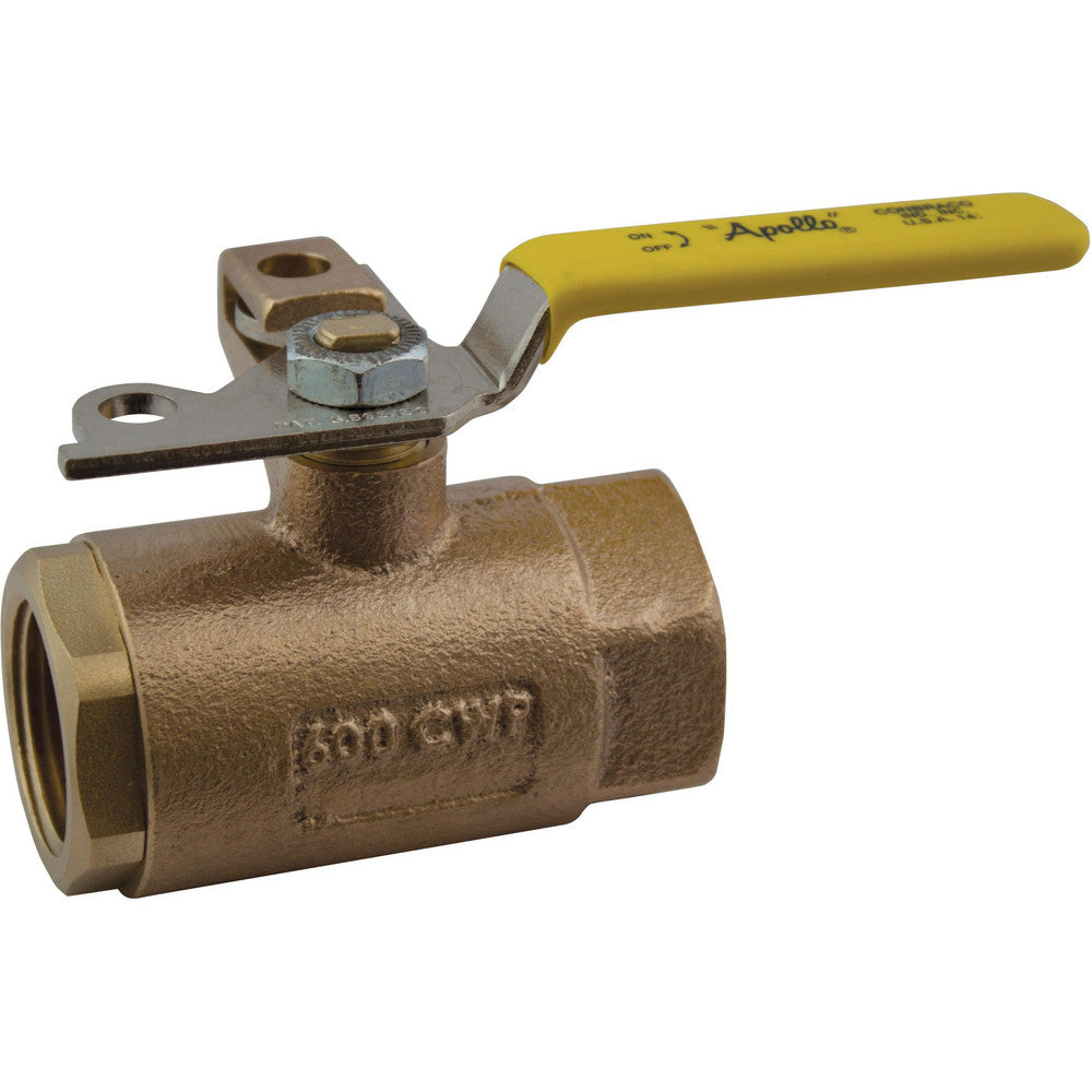 Apollo 7510341 Manual Ball Valve 1/2" Pipe, Standard Port, Bronze