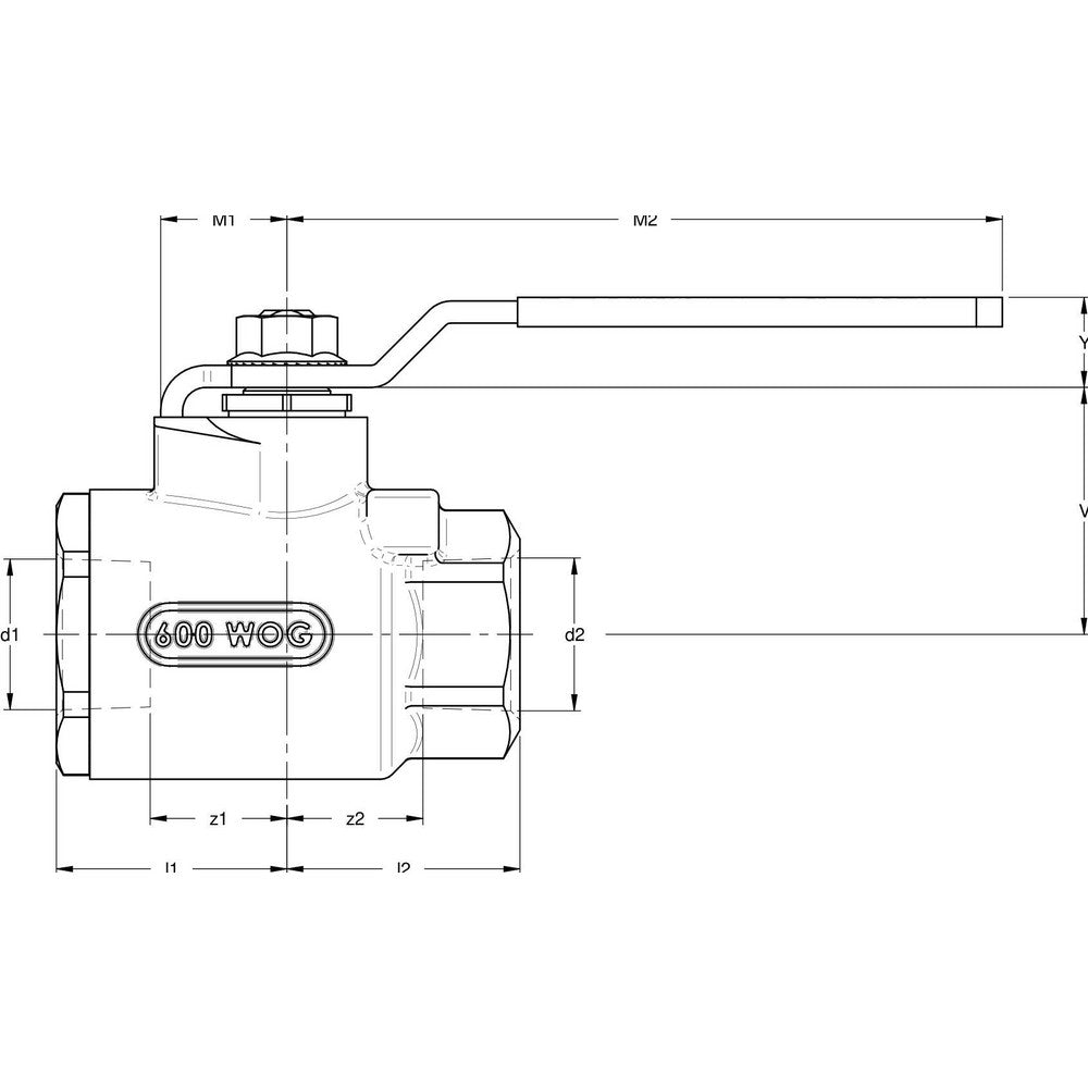 Apollo 7710346SV Manual Ball Valve 1/2" Pipe, Full Port, Bronze