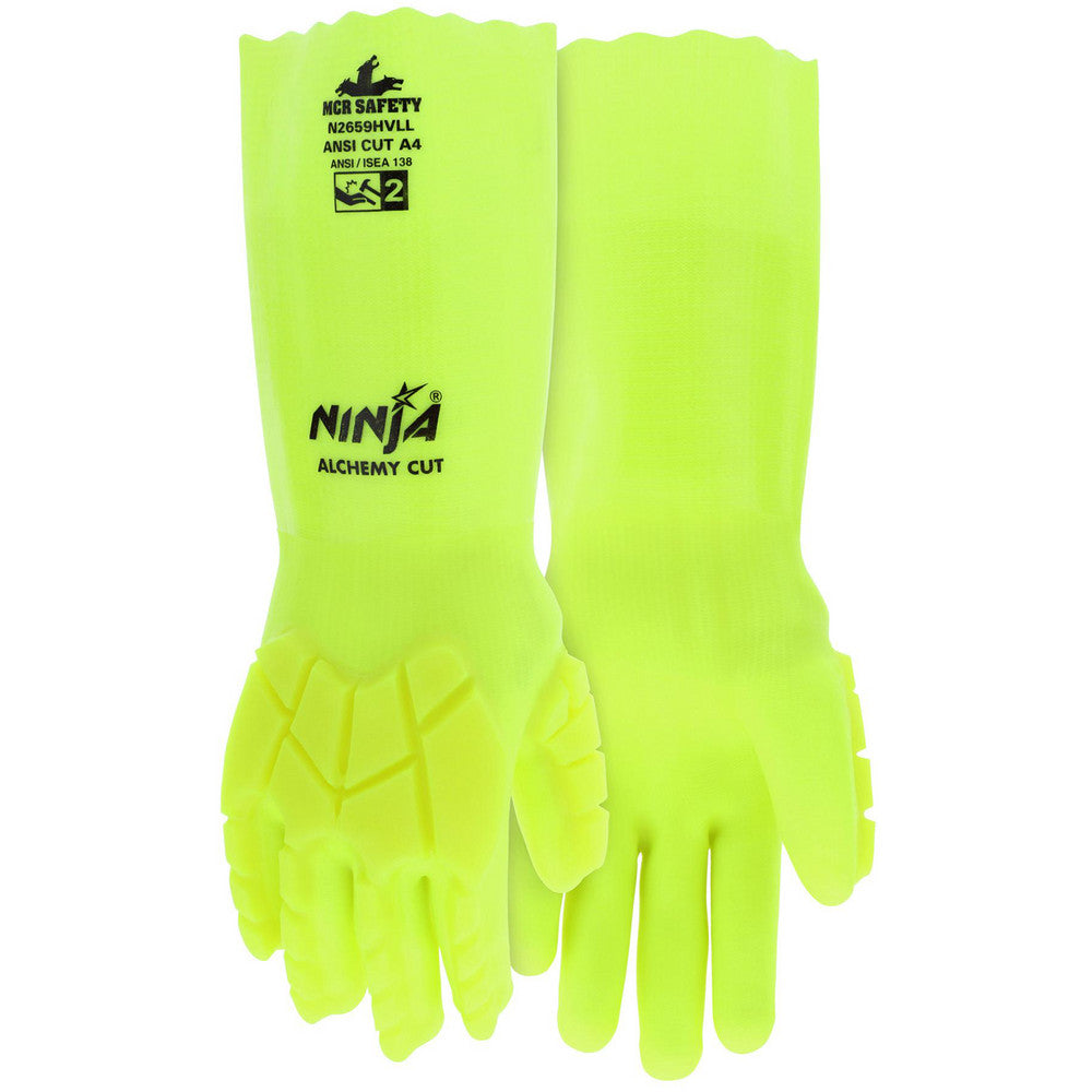 MCR Safety N2659HVLXXL Cut, Puncture & Abrasion-Resistant Gloves Ninja® N2659HVL, Size 2X-Large, ANSI Cut A4, ANSI Puncture 3, Uncoated, PVC