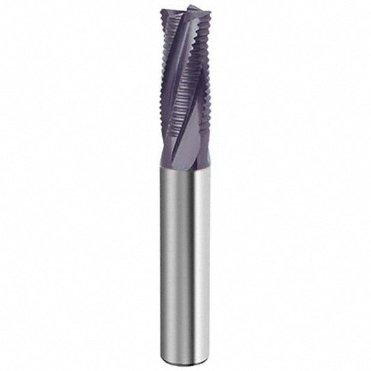 Guhring 9199600127000 Roughing & Finishing End Mill 1/2" Dia, 4 Flute, Corner Chamfer End, Solid Carbide