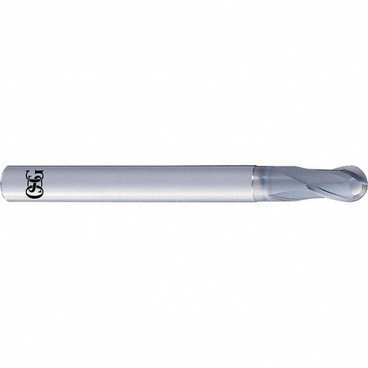 OSG 3042004 Ball End Mill 3.00 mm Dia, 2.40 mm LOC, 2 Flute, Solid Carbide