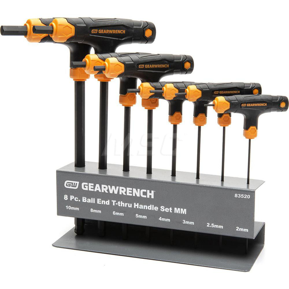 GEARWRENCH 83520 Hex Key Sets Tool Type Hex  Handle Type T-Handle  Measurement Type Metric  Hex Size Range (mm) 2 - 10  