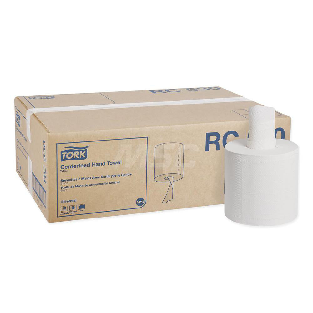 Tork RC530 Paper Towels Center Pull Roll, Roll, 2 Ply, Recycled Fiber, White