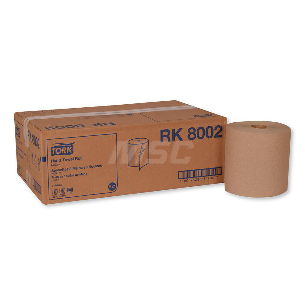 Tork RK8002 Paper Towels Hard Roll, Roll, 1 Ply, Recycled Fiber, Natural