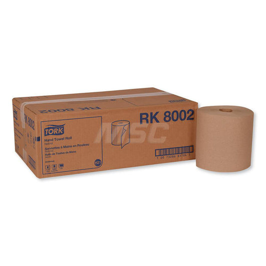 Tork RK8002 Paper Towels Hard Roll, Roll, 1 Ply, Recycled Fiber, Natural