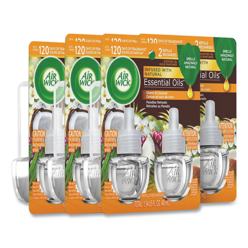 Air Wick RAC91110 Life Scents Scented Oil Refills, Paradise Retreat, 0.67 oz, 2/Pack, 6 Packs/Carton