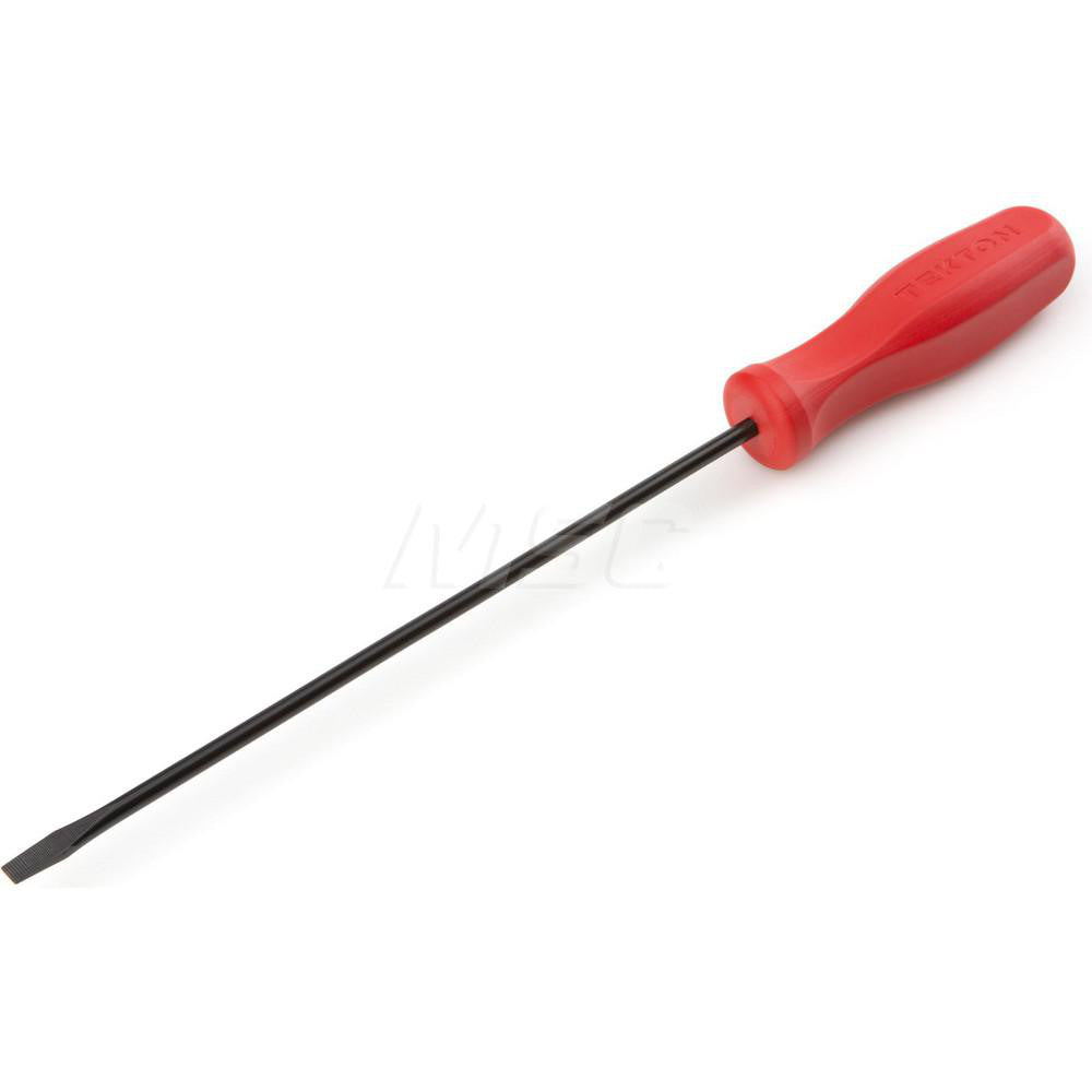 Tekton DSS14188 Long 3/16 Inch Slotted Hard-Handle Screwdriver (Black Oxide Blade)