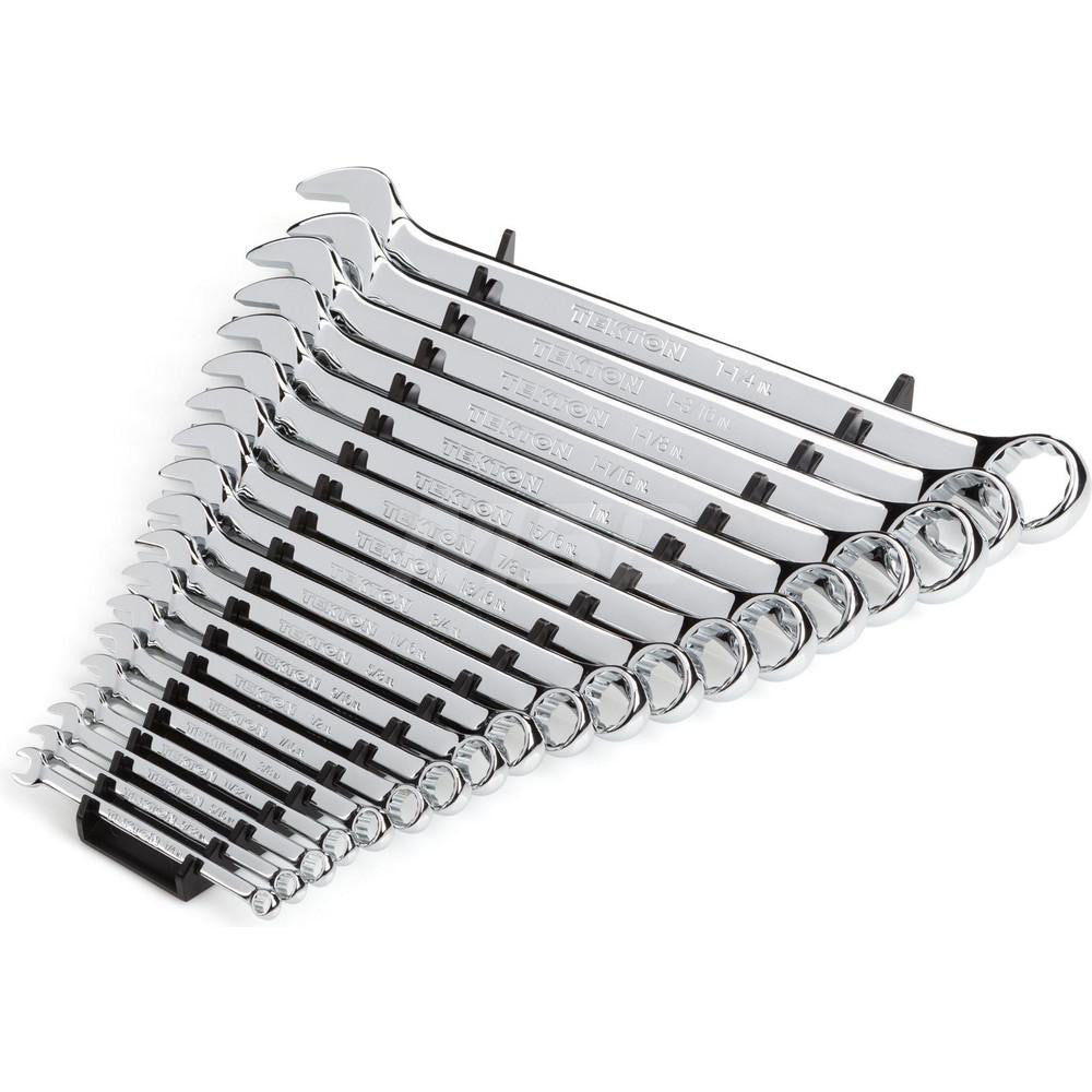 Tekton WCB91102 Combination Wrench Set, 19-Piece (1/4 - 1-1/4 in.) - Rack
