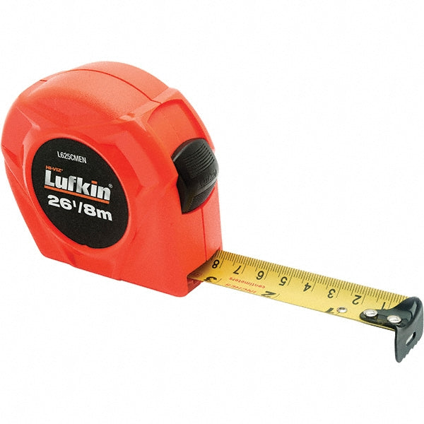Lufkin L625CME-02 Tape Measure 26' Long, 1" Width, Yellow Blade