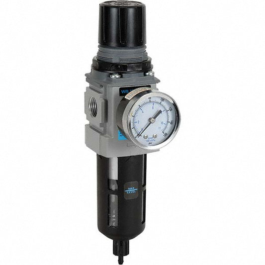 Wilkerson B18-02-FKG0B FRL Combination Unit 1/4 NPT, Compact, 1 Pc Filter/Regulator with Pressure Gauge