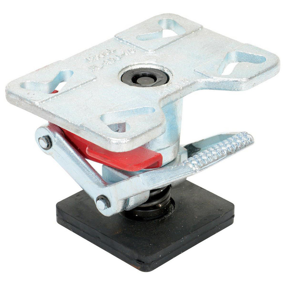 Vestil FL-ADJ-46 Floor Locks Top Plate Size 4.5 x 6.5 in  Attaching Bolt Size 0.38in  Maximum Height 8in  Color Silver  Material Steel  Mounting Location Bottom