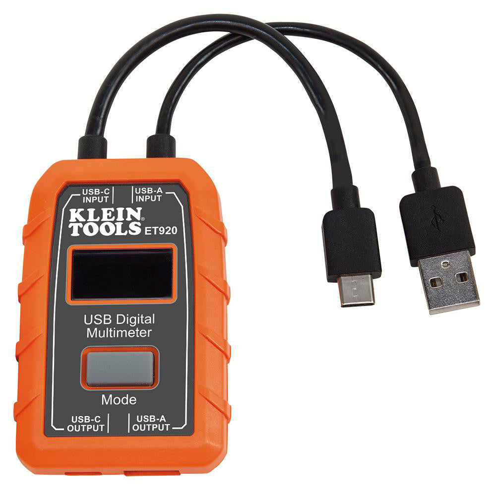 Klein Tools ET920 USB-A (Type A) & USB-C (Type C) Multimeter 20 VDC