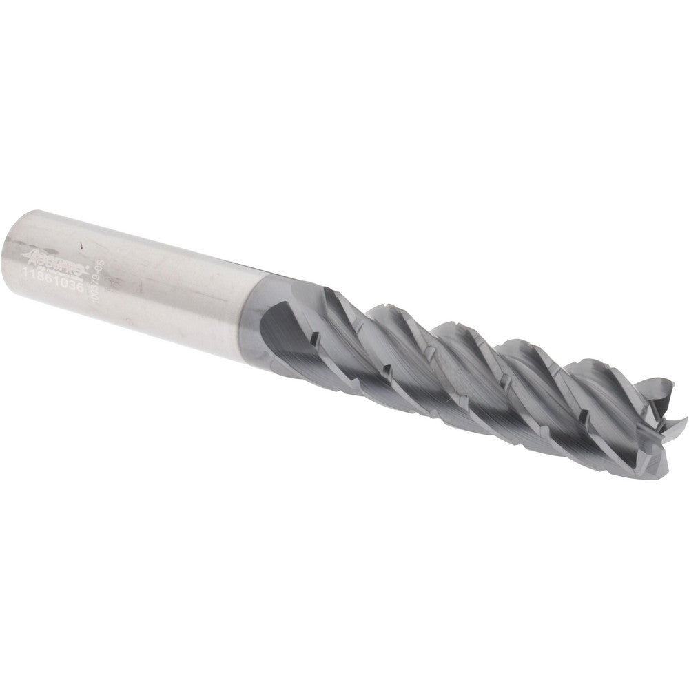 Accupro 95169747 Corner Radius End Mill 1/2" Dia, 2" LOC, 38 deg Helix, Corner Radius End, Centercutting Series HS