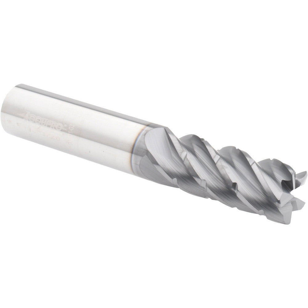 Accupro 95169722 Corner Radius End Mill 1/2" Dia, 1-1/4" LOC, 38 deg Helix, Corner Radius End, Centercutting Series HS