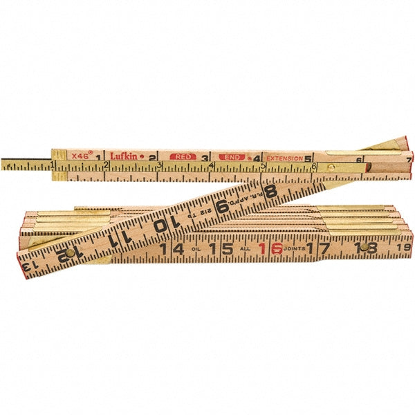 Lufkin TX46N Folding Rules Graduation (Inch) 1/16  Material Wood  Width (mm) 5/8  Width (Inch) 5/8  Color Brown  PSC Code 5210
