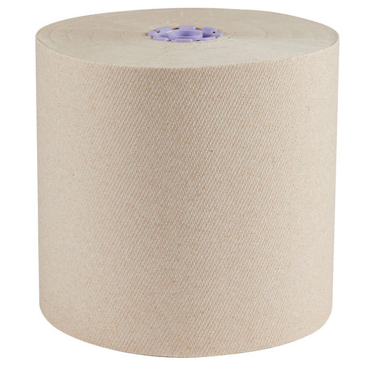 Scott 54038 Essential 100% Recycled Brown Hard Roll Towels with Absorbency Pockets, for Purple Core Dispensers