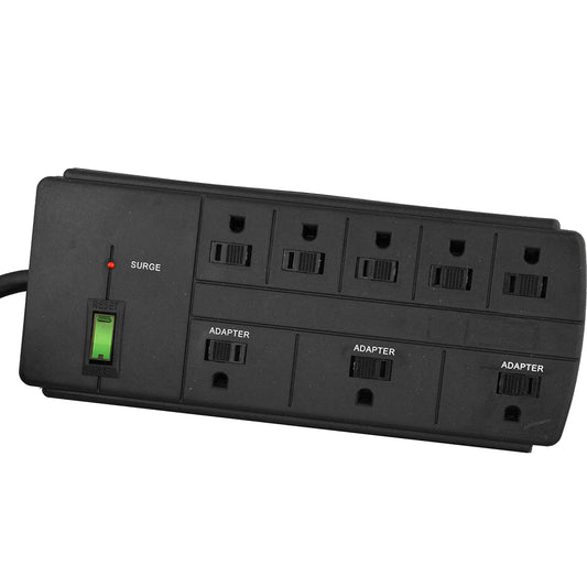 GoGreen Power GG-18316BK Power Outlet Strips Amperage 15A  Voltage 120 V  Cord Length 6ft  Material Plastic  Number Of Outlets 8  Cord Length (Feet) 6