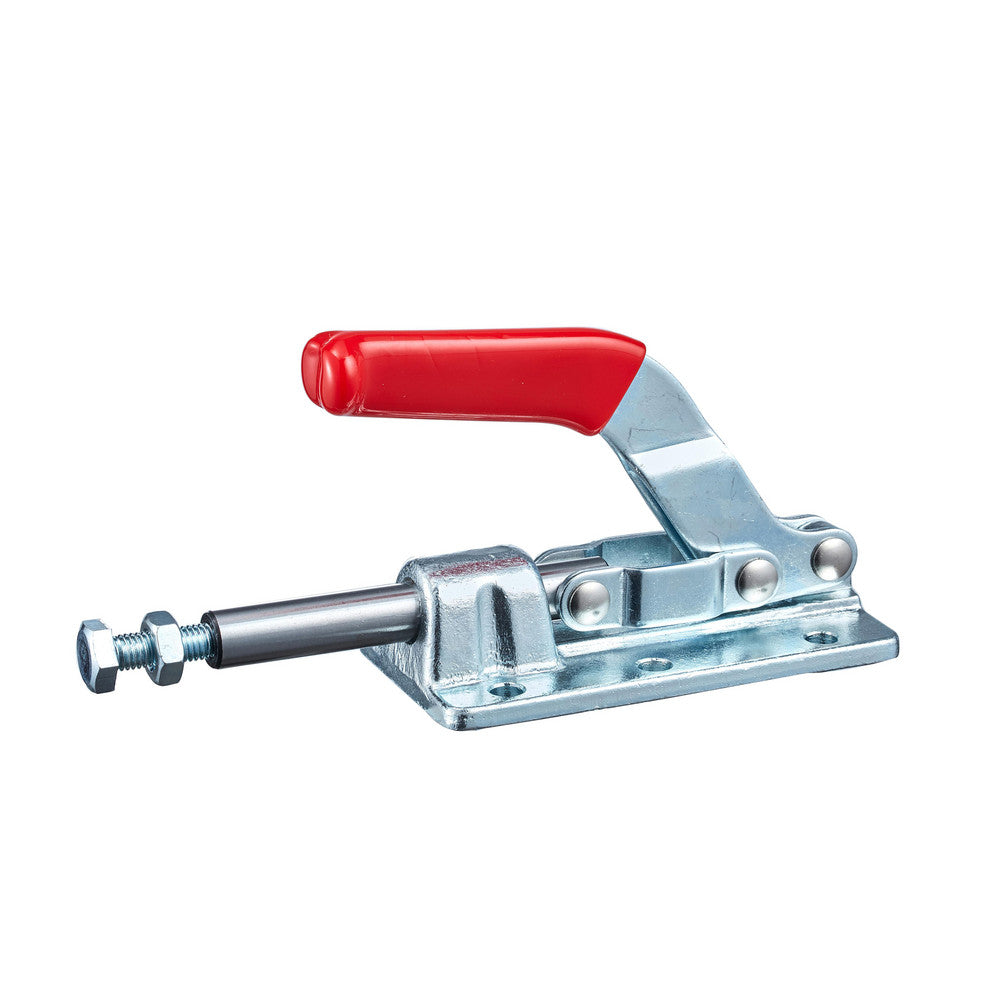 Hertel CH-30607 Standard Straight Line Action Clamp 700 lb Load Capacity, 1.626" Plunger Travel, Flanged Base, Steel