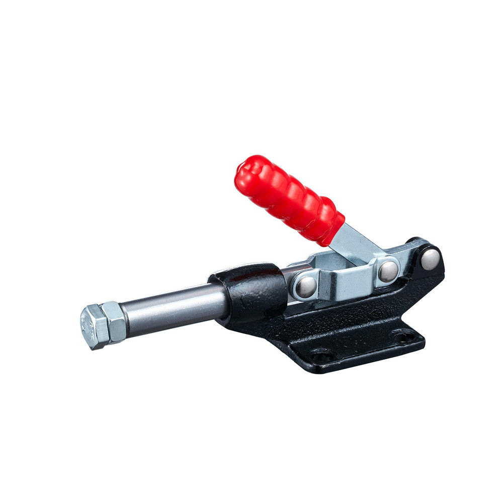 Hertel CH-304-E Standard Straight Line Action Clamp 850 lb Load Capacity, 1.6535" Plunger Travel, Flanged Base, Steel