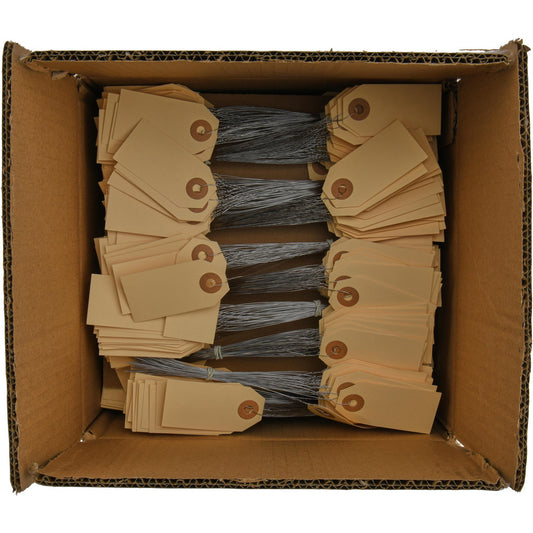 Value Collection G30013 Shipping Tags, Pre-Wired, 10 Pt., 2 3/4" x 1 3/8", Manila, 1000/Case