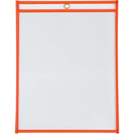 Value Collection JTH115OR 15 Pc Job Ticket Holder Neon Orange