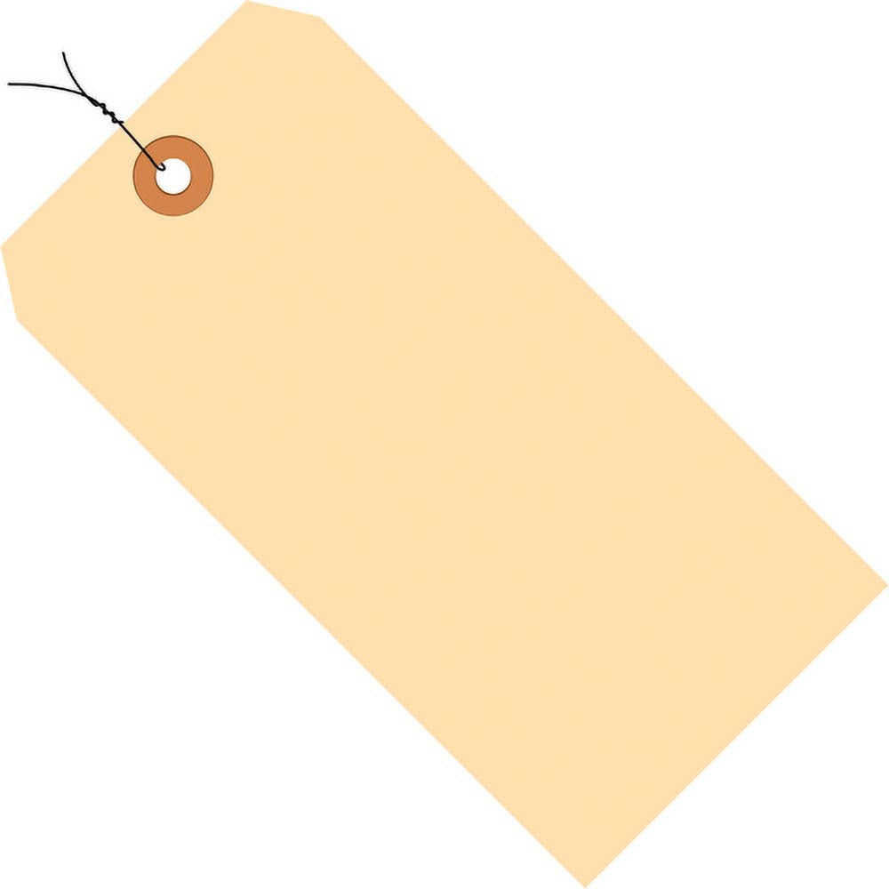 Value Collection G10063 Shipping Tags, Pre-Wired, 13 Pt., 5 1/4" x 2 5/8", Manila, 1000/Case