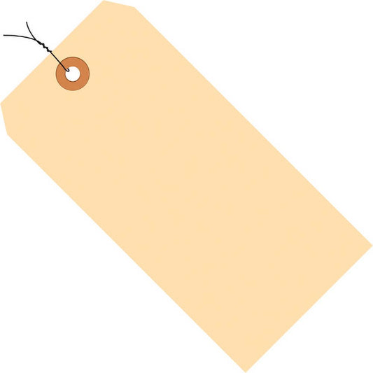 Value Collection G10063 Shipping Tags, Pre-Wired, 13 Pt., 5 1/4" x 2 5/8", Manila, 1000/Case