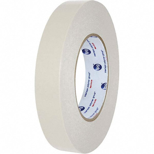 Intertape DCT101A004855 White Double-Sided Paper Tape 48 mm Wide, 55 m Long, 3.2 mil Thick, Acrylic Adhesive