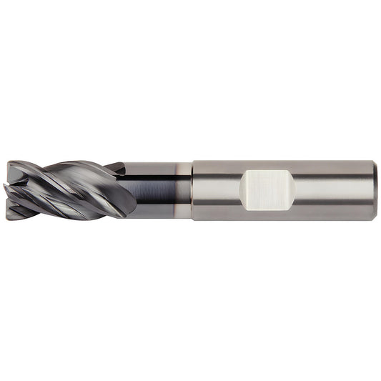 Kennametal 6767854 Corner Radius End Mill 1/2" Dia, 5/8" LOC, 0.03" Radius, 4 Flutes, Solid Carbide