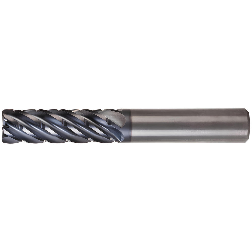 Kennametal 6767730 Corner Radius End Mill 1" Dia, 5" LOC, 0.06" Radius, 6 Flutes, Solid Carbide