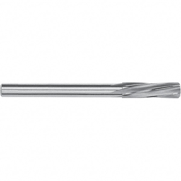 Magafor 88867006350 Chucking Reamer 1/4" Dia, 63 mm OAL, 22 mm Flute Length, Spiral Flute, Straight-Cylindrical Shank, Solid Carbide