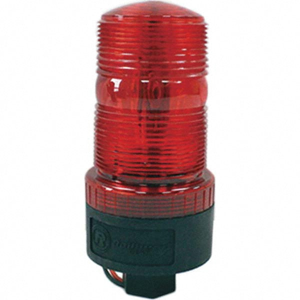 Railhead Corporation M490-LED R Double, Quad, Revolving & Single Light Red, Pipe Mount, 120VAC