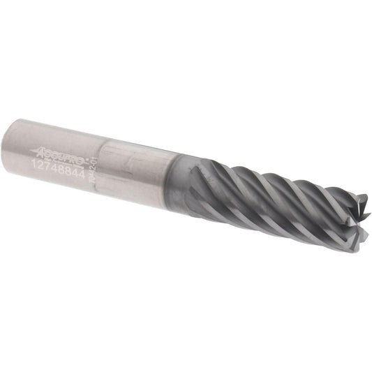 Accupro 312589 Corner Radius End Mill 3/8" Dia, 1" LOC, 38 deg Helix, Corner Radius End,   Series HS