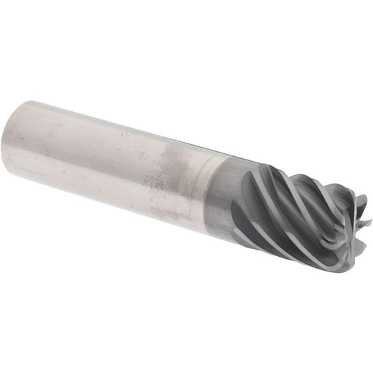 Accupro 317236 Corner Radius End Mill 5/8" Dia, 3/4" LOC, 0.0900" Radius, 8 Flute, Solid Carbide