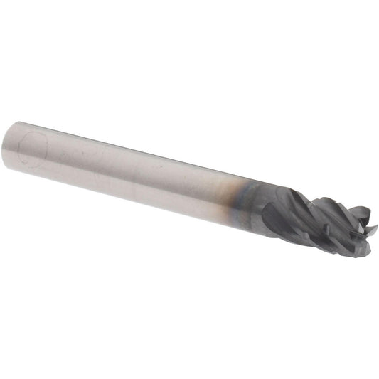 Accupro 95169790 Corner Radius End Mill 1/4" Dia, 3/8" LOC, 38 deg Helix, Corner Radius End, Centercutting Series HS